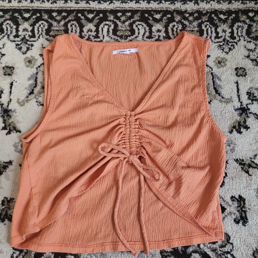 O'Neill Peach Ruched Crop Top
